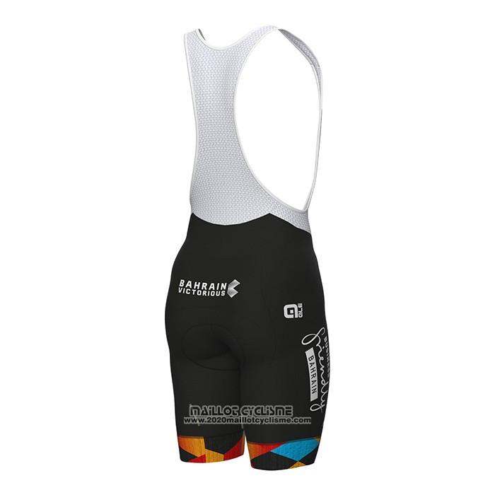 2022 Maillot Cyclisme Bahrain Victorious Rouge Manches Courtes et Cuissard